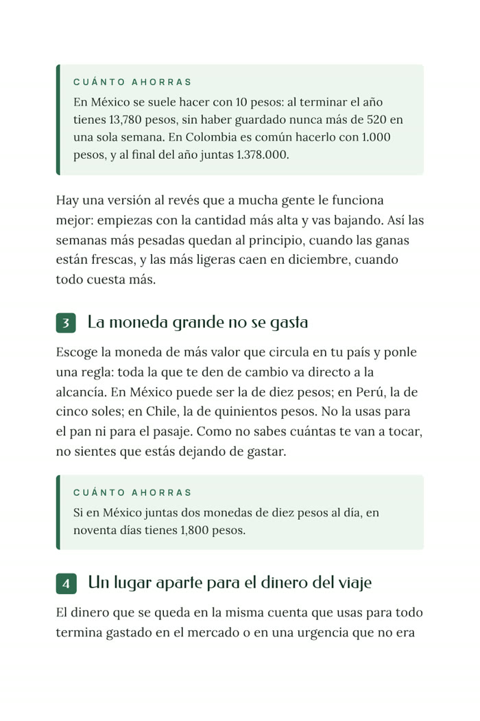Recuadros con cuánto ahorras